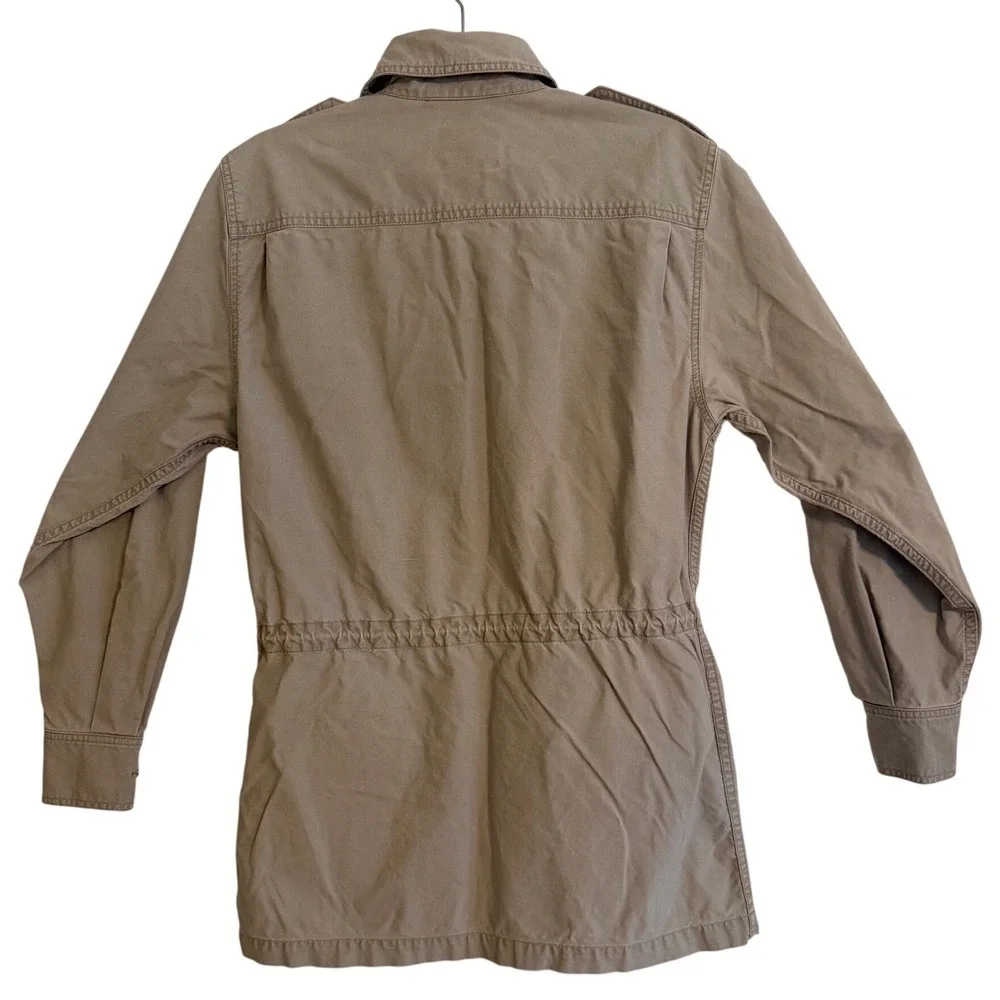 Banana Republic Safari Italian Canvas Bush Jacket Mens Small 80s Vintage Cotton